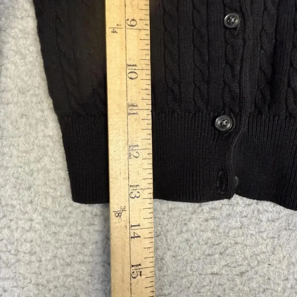 Polo Ralph Lauren Size 4T Toddler Black Knit Button Down Cardigan sweater